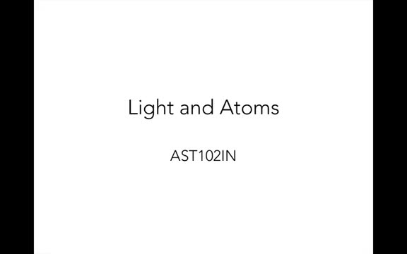 Lecture 12 - Light and Atoms