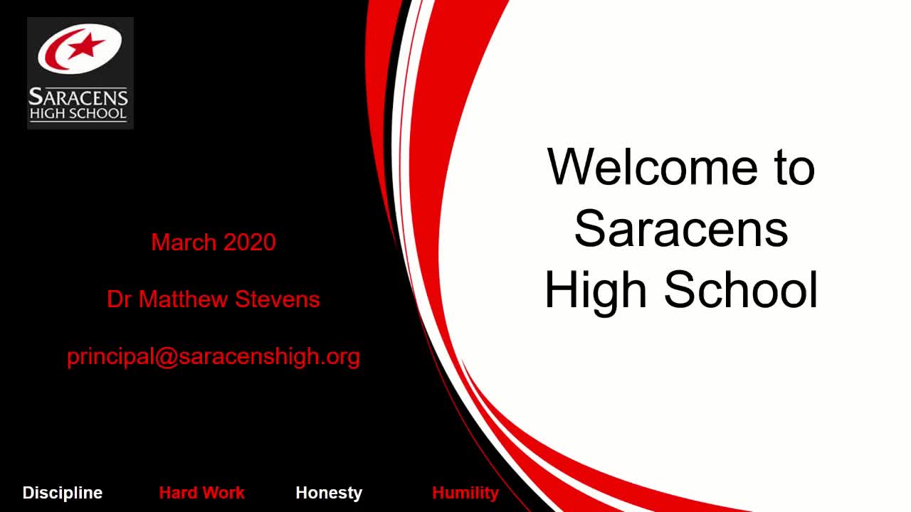 Welcome to Saracens High School