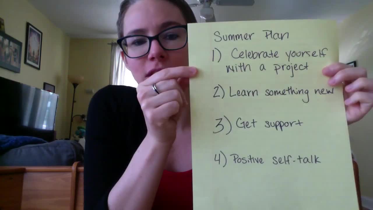 Self-Esteem: End of year recap and summer plan