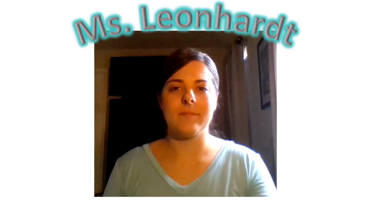 Ms. Leonhardt Welcome