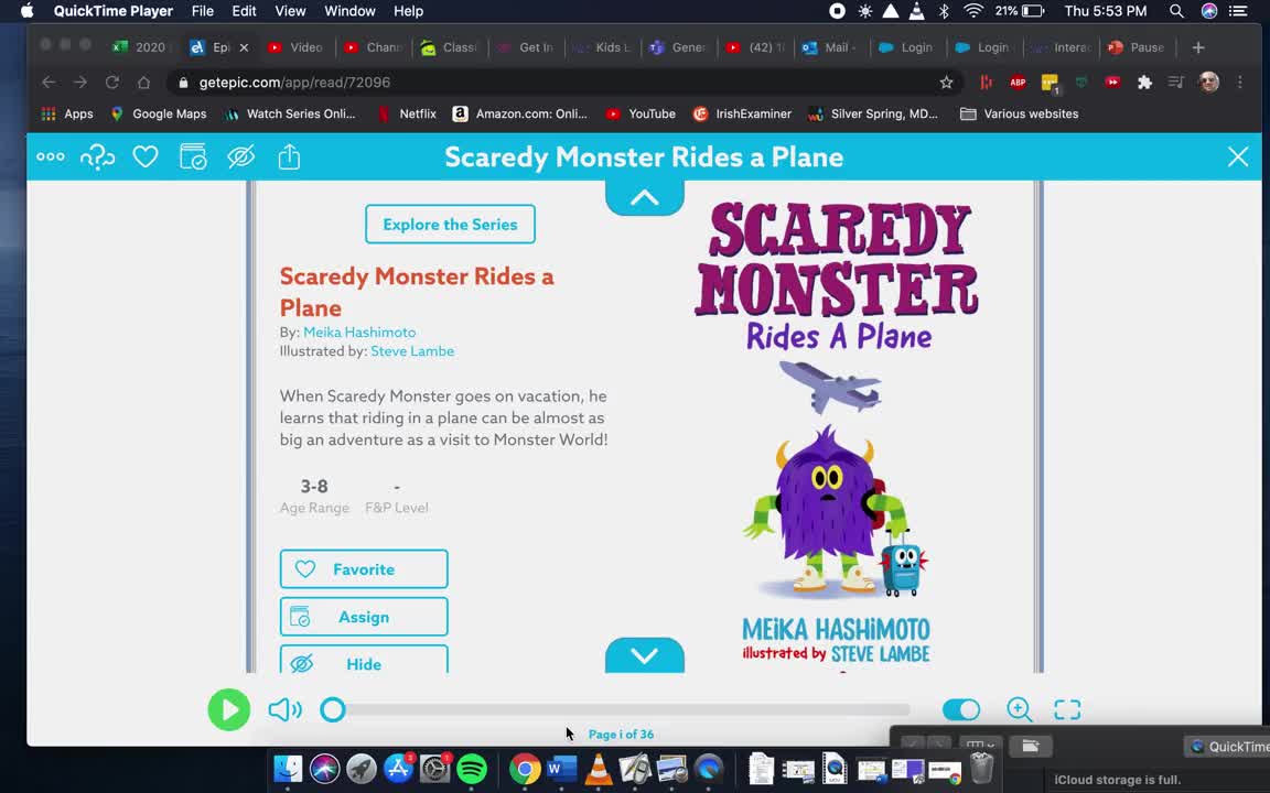  Scardy Monster Rides A Plane