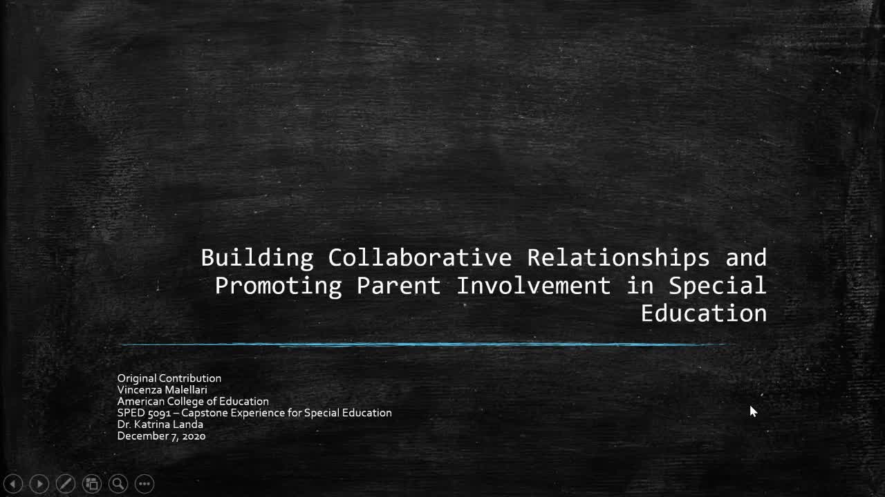 Building Collaborative Relationships and Promoting Parent Involvement in Special Education