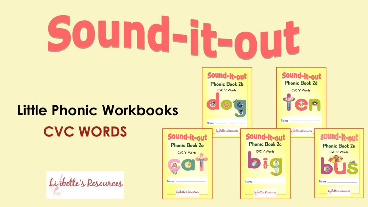 Mini Phonic CVC Word Workbooks