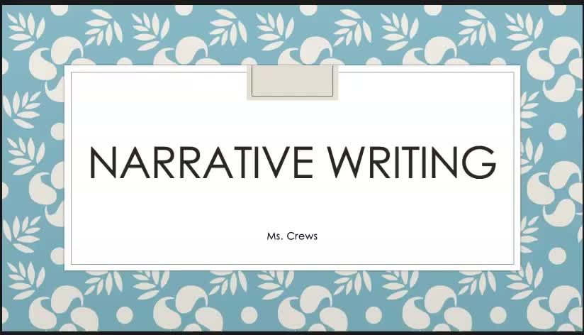 Introduction to Narrative Writing Unit