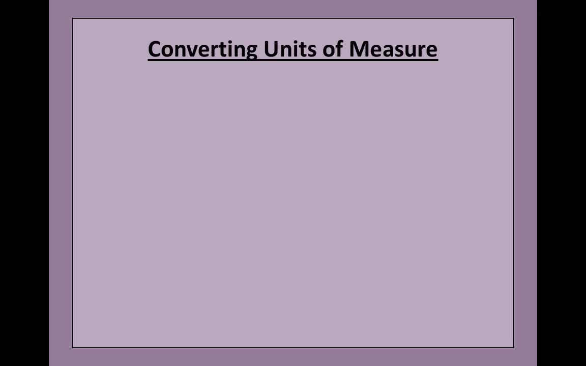 Mr. Lee - Video Tutorial - Converting Units of Measure (1)