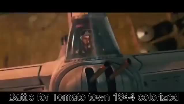 The Battle for Tomato Town Rare Footage (1944 Colorized) 