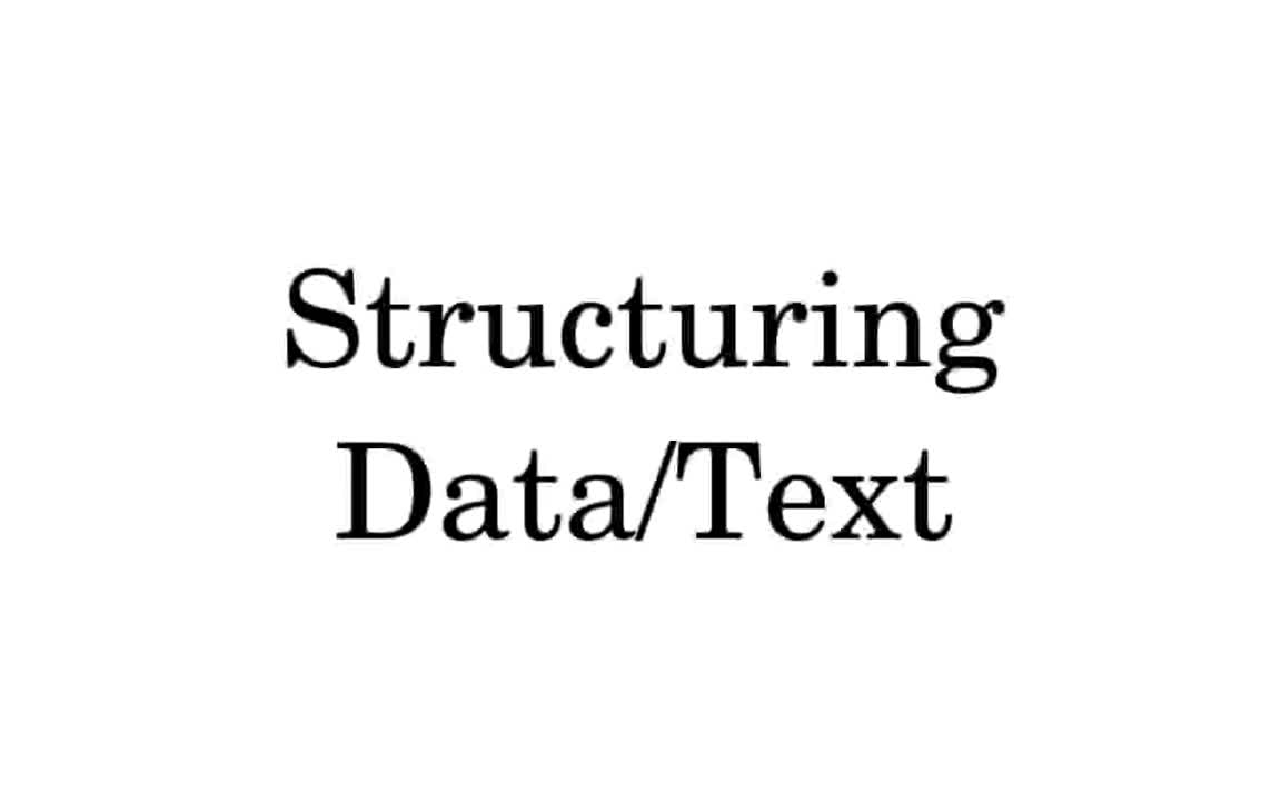 Structuring Data and Text Inline