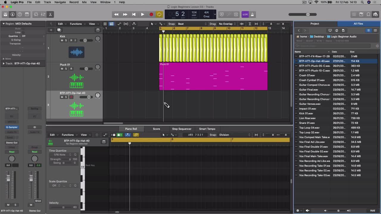 Logic Pro Tutorial Lesson 3