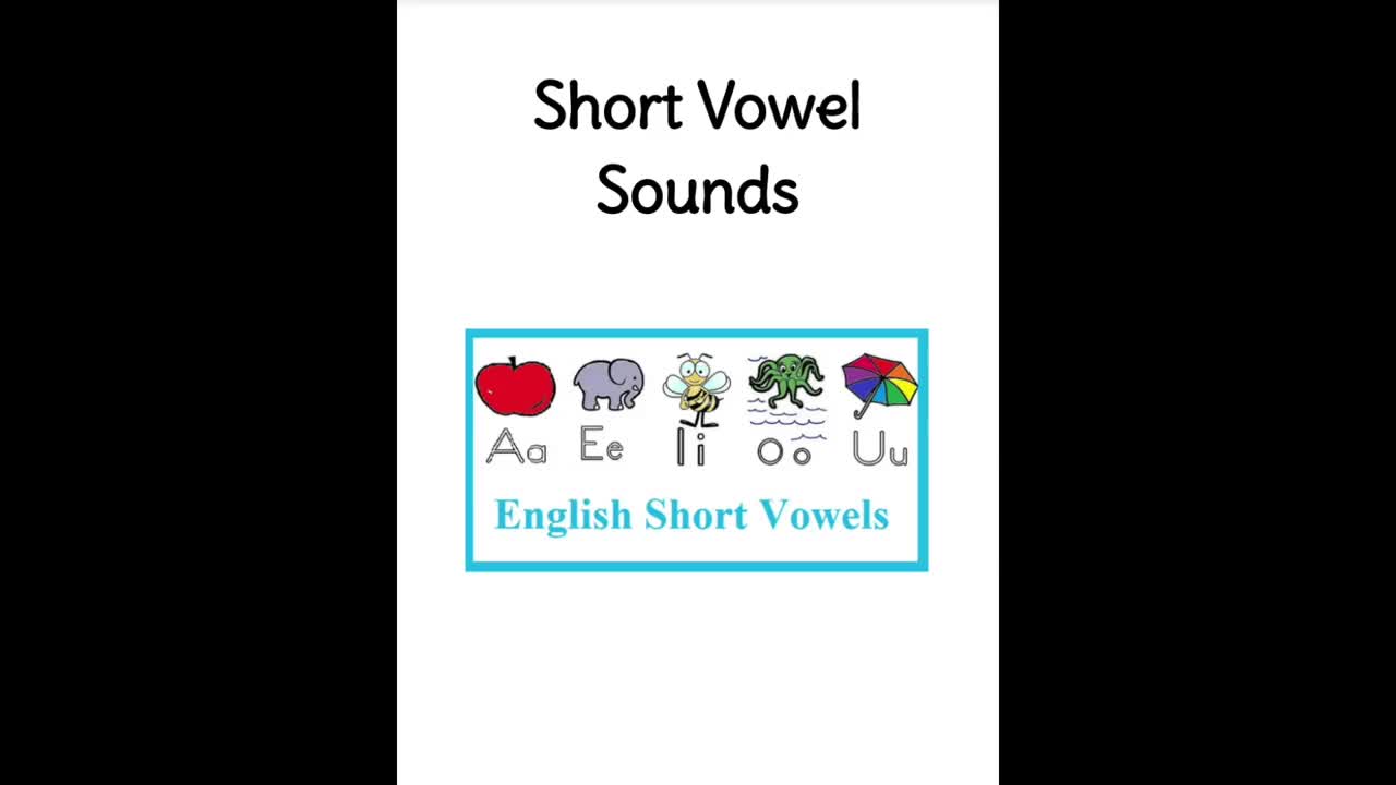 Module 4- Learning the Short Vowel Sounds 