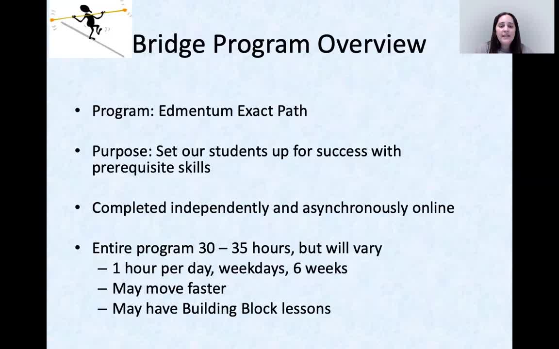 Summer Bridge Course Orientation