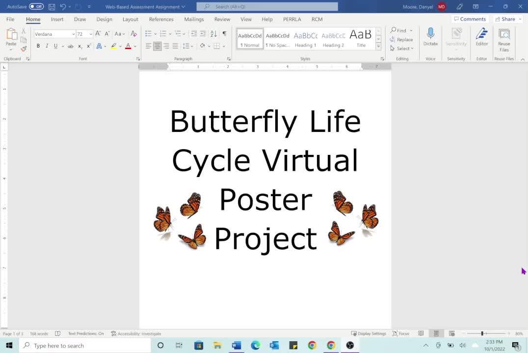 Butterfly Life Cycle Project