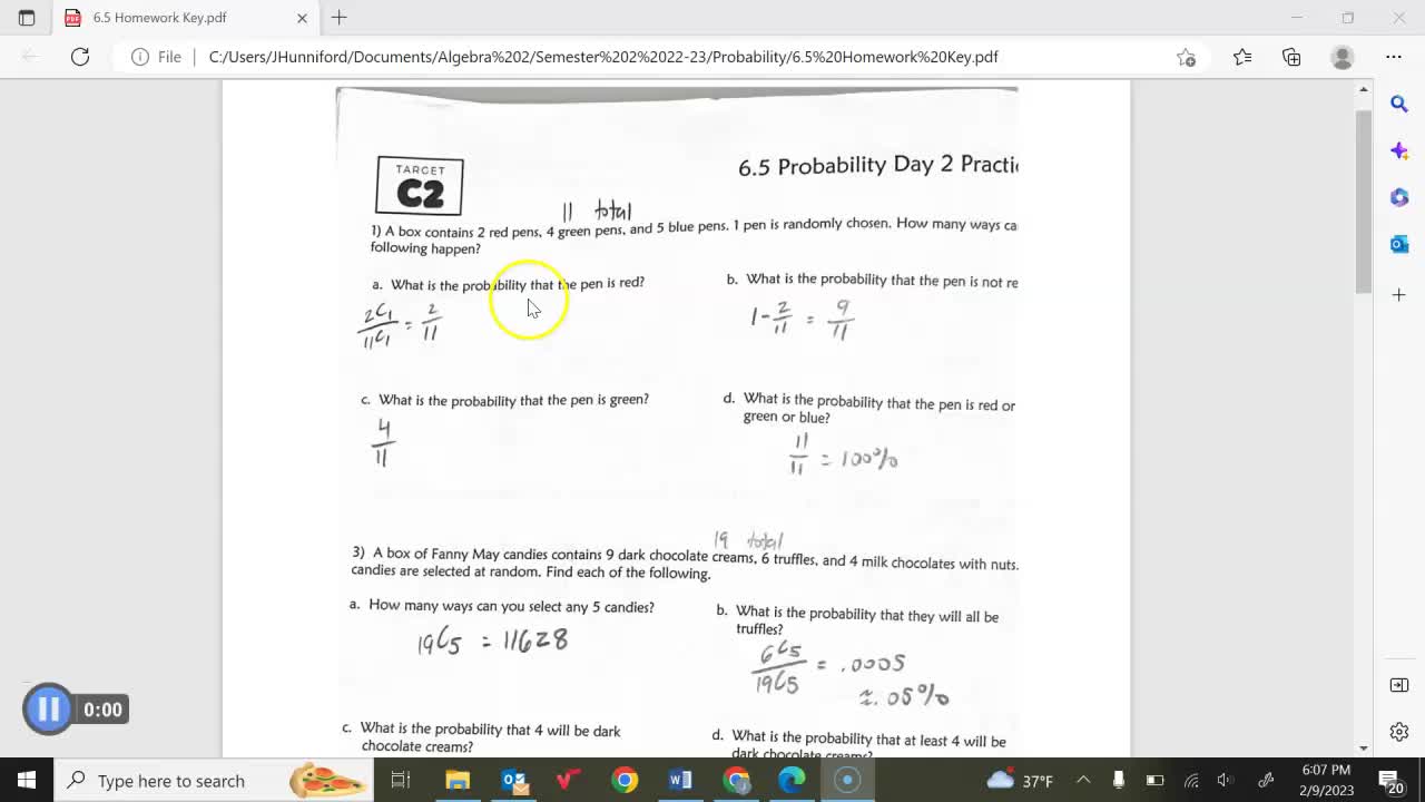 Homework - 6.5 Probability day 2