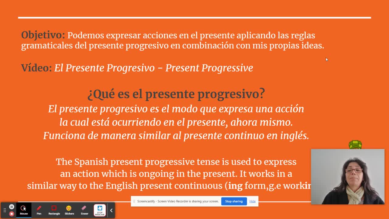 El Presente Progresivo