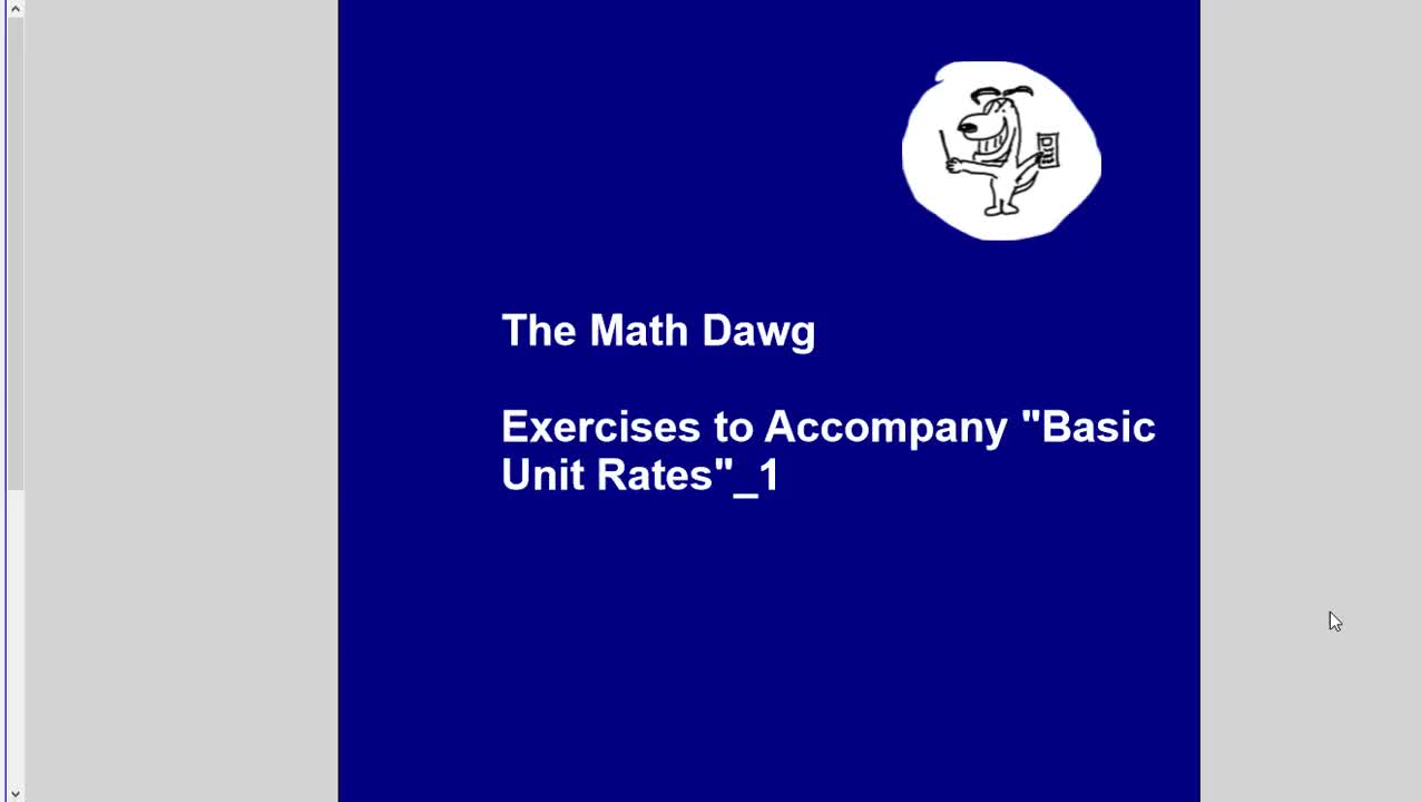 Basic Unit Rates_Exercises_1