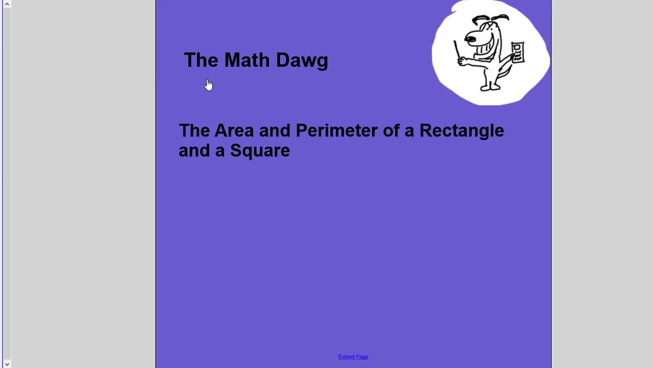 Area and Perimeter of a Rectangle and Square