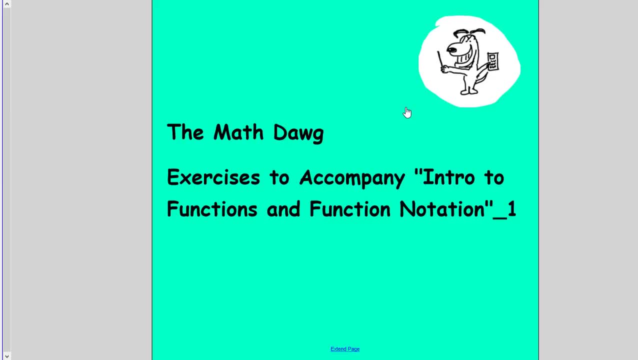 Exercises to Accompany Intro to Functions and Function Notation_1