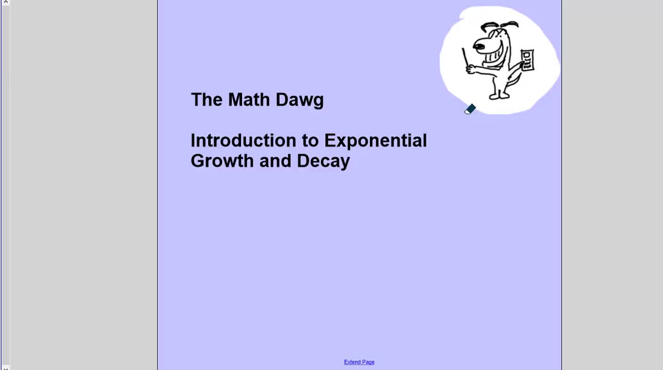 Introduction to Exponential Growth and Decay