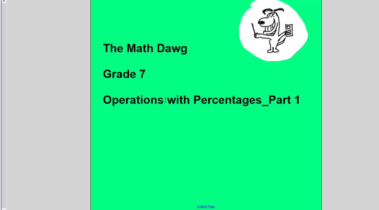 Grade 7 Applications of Percentages_Part 1