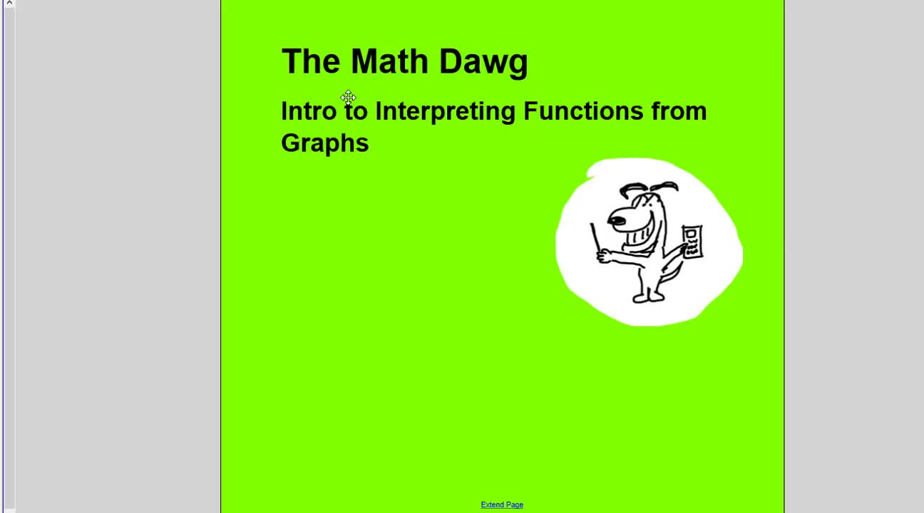 Intro to Interpreting Functions From Graphs