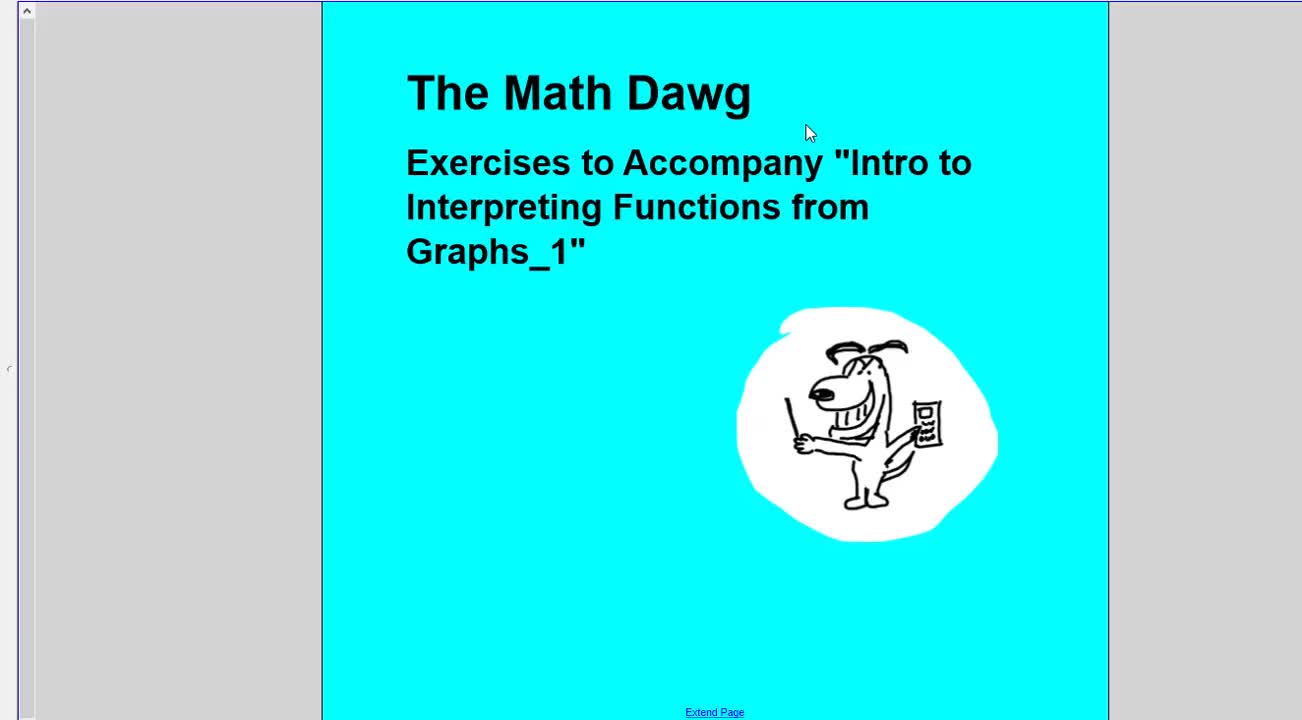 Exercises to Accompany "Interpreting Functions From Graphs"_1