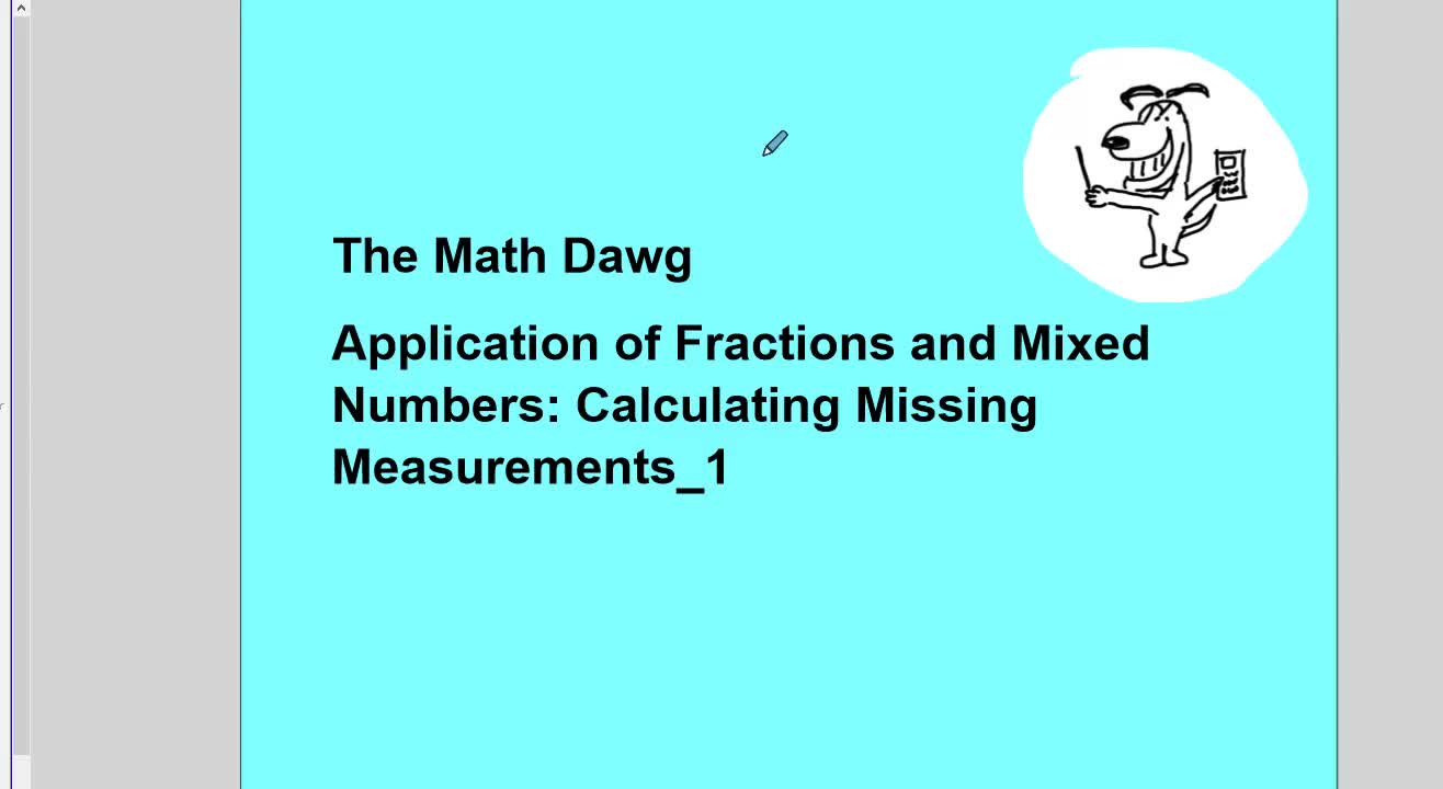 Applications of Measurement: Calculating a Missing Measure_1