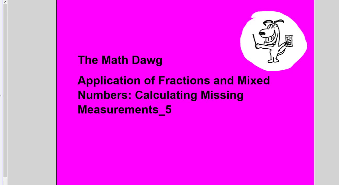 Applications of Measurement: Calculating a Missing Measure_5