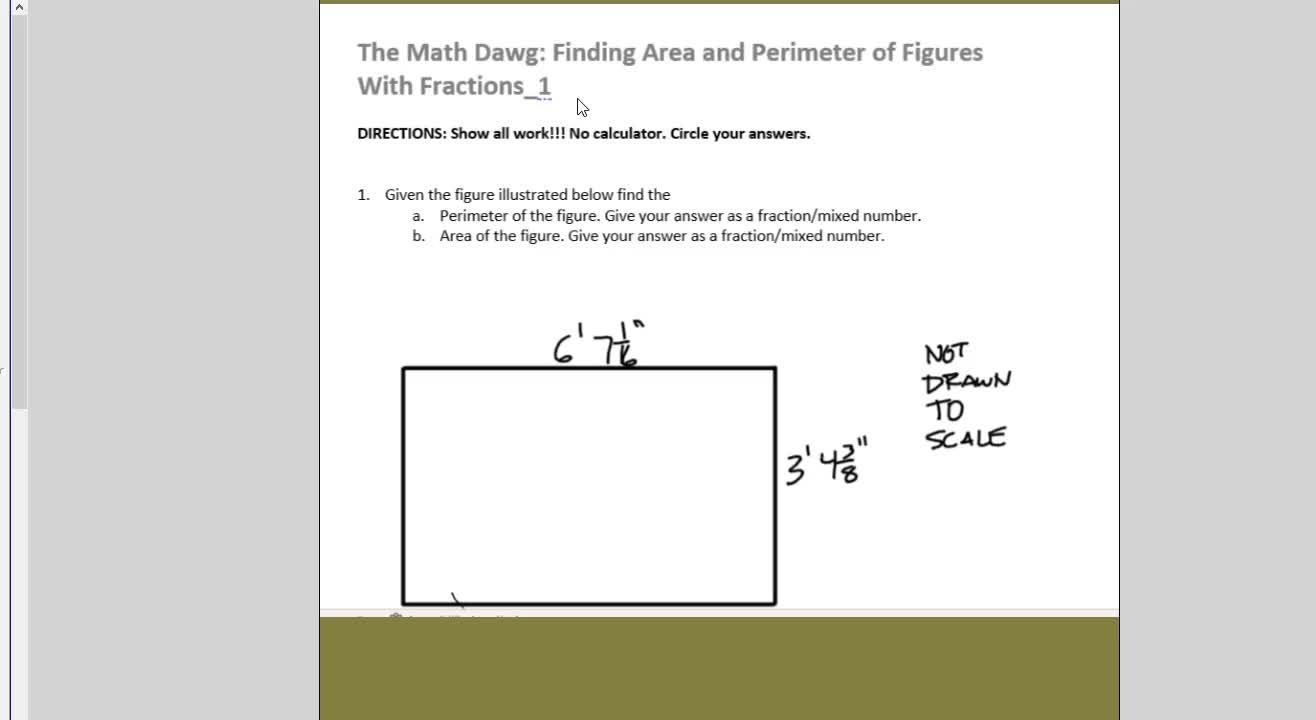 Finding Area and Perimeter Using Fractions_1