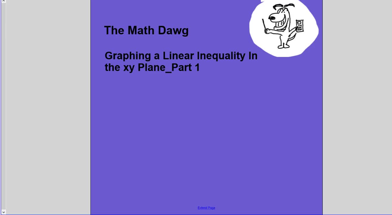 Graphing a Linear Inequality in the xy-Plane_Part 1