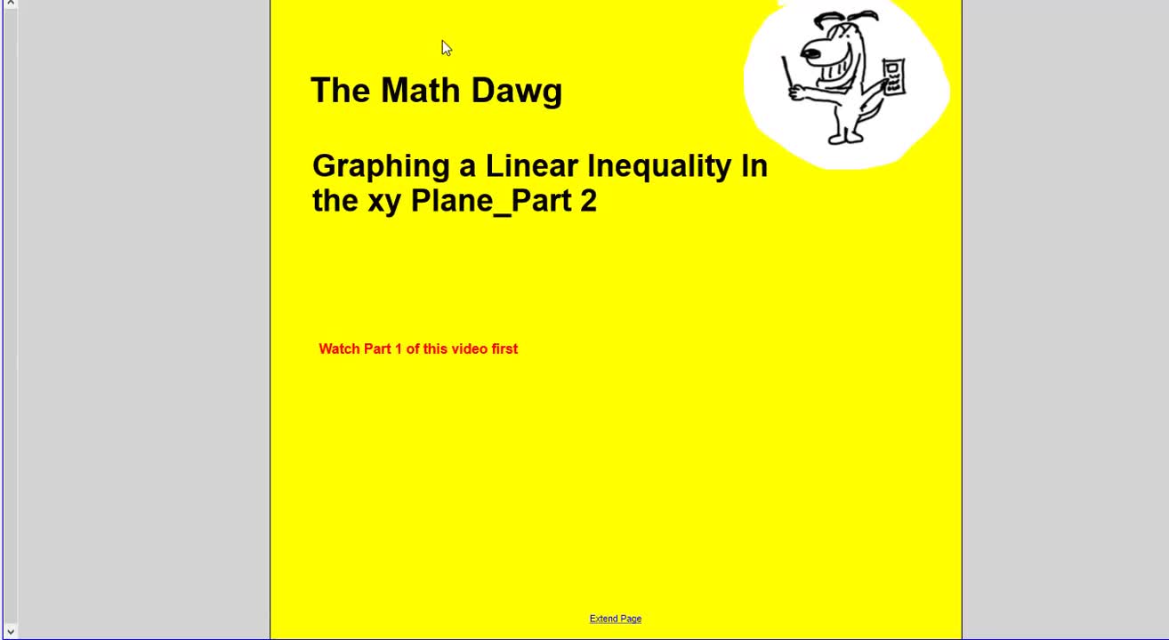 Graphing a Linear Inequality in the xy-Plane_Part 2