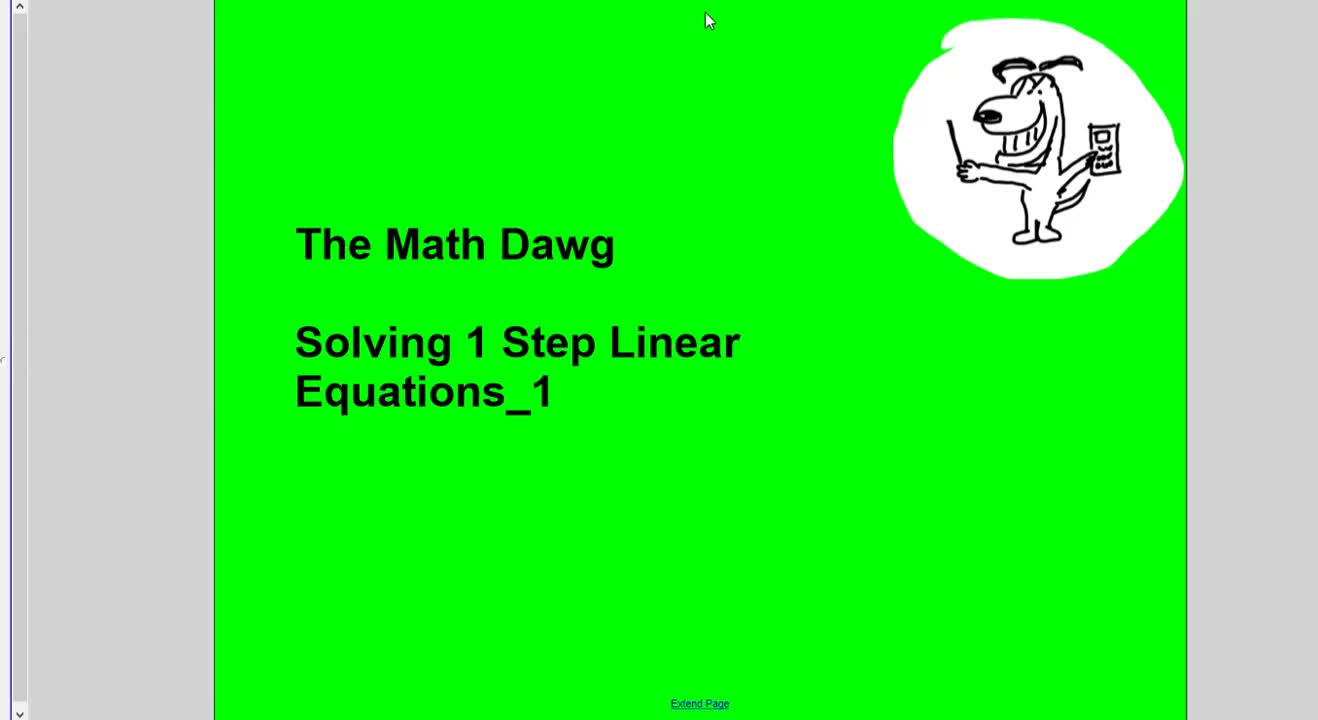 Exercises Solving 1 Step Linear Equations_1