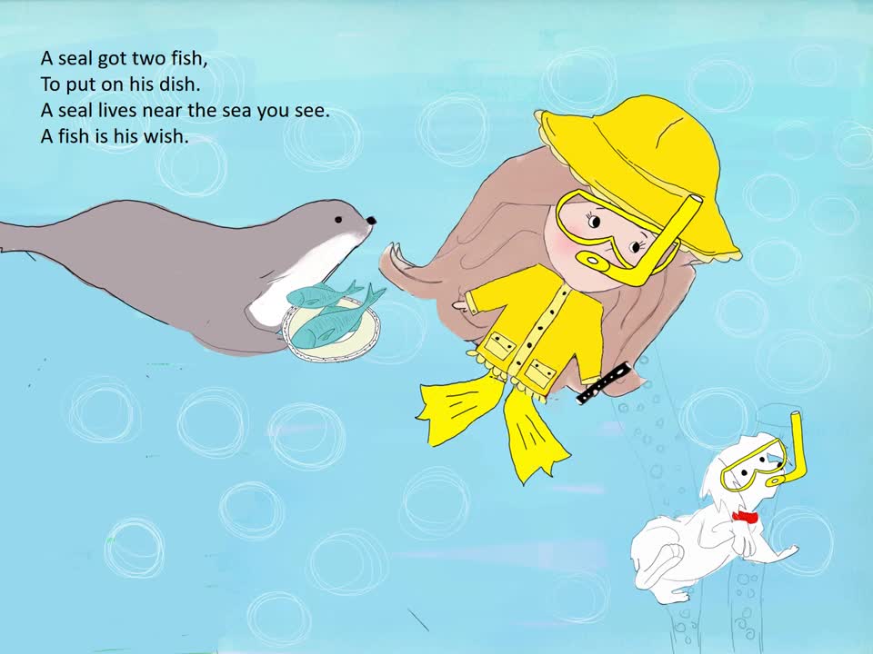 A SEAL WANTS ONE FISH Song Book Video